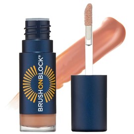 Brush on Block Aceite labial protector Sun Shine con filtro solar FPS 30, protección mineral contra los rayos UVA/UVB y luz azul, hidratante, libre de crueldad animal, sin gluten y vegano, color nude