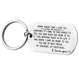 Valentines for Couple Keyring Gifts for Husband Wife Girlfriend Boyfriend Never Forget That I Love You Couple Keychain I Love You Gifts for Boyfriend Girlfriend Birthday Anniversary Wedding Gifts