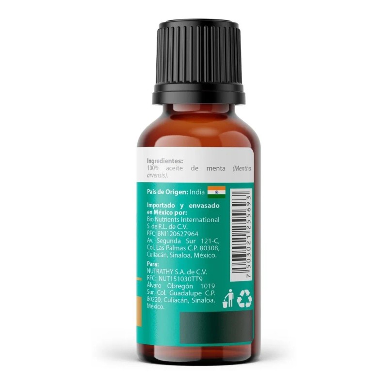 Aceite Esencial 100% Puro De Menta Zenoil Nutrathy 50ml Se