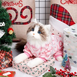 Dog Fleece Pajamas Dog Heart Pajamas Cute Dog Onesie Pajamas Warm Dog Valentines Pajamas Dog Clothes Dog Jumpsuit Dog Outfit Sweet Heart Dog Pajamas for Small Medium Cats and Dogs (Pink,M)