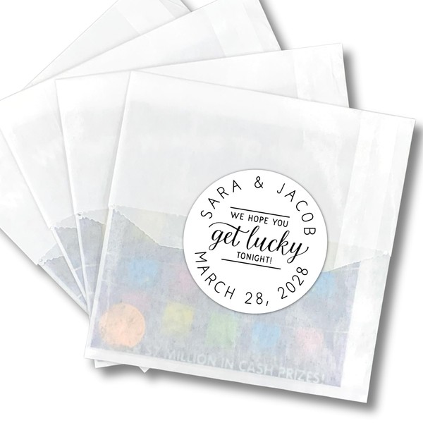 Personalized Lottery Tickets Holders for Wedding Favor - Get Lucky,