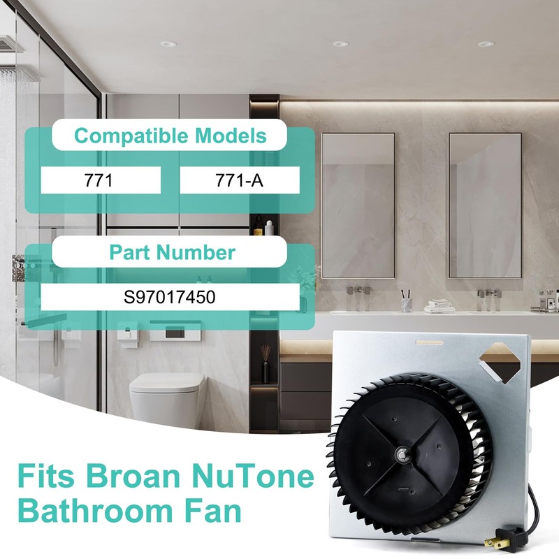 Hipoilk S97017450 Bathroom Fan Motor Assembly for Broan NuTone 771