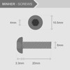 (30 sets) M6-1.0 x 20 mm Hex Socket Screws and