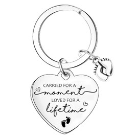 Nfyxcaz Miscarriage Gifts For Mothers Miscarriage Memorial Keychains For Women Carried For A Moment Loved For A Lifetime Miscarriage Keyring Infant Loss Keepsake