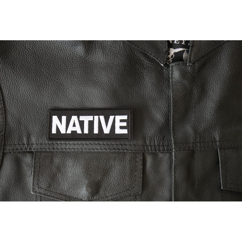 Native Patch - 4x1.5 inch - Embroidered Iron on Patch