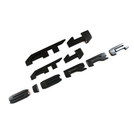 4Pcs Kit AT4 Sierra Overlay Emblems Door Rear Car Badge Compatible with 2019-2022 Sierra 1500 2500HD 3500HD (Matte Black)