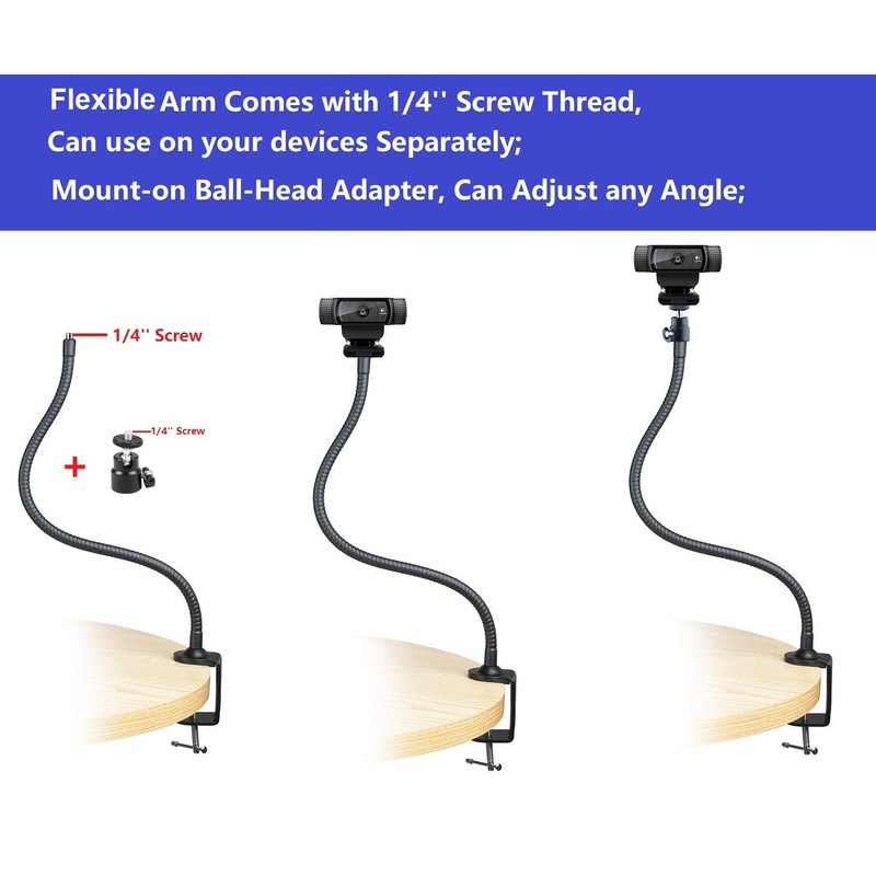 Webcam Holder with Clamp Holder Compatible with Razer Kiyo,Kiyo Pro,Kiyo