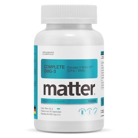 Matter Complete OMG-3, Aceite de Pescado con Omega 3 MAG-O3, Máxima Absorción de EPA y DHA, Apoyo Cardiovascular, Cerebral y Visual, Opción 90 Cápsulas Blandas