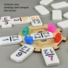 Queensell Mexican Train Dominoes Set with Numbers, Double 12 Dominoes