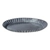 The Country House Collection Rustic Galvanized Metal Oval Pan Candle