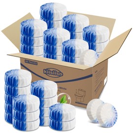 KIISIISO Ultra Clean Toilet Tablets White & Blue-60 PACK, Toilet Bowl Cleaners for Deodorizing & Descaling, Long-Lasting Toilet Bowl Cleaner with Sustained-Release Technology for Stubborn Stains