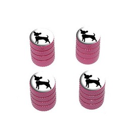 GRAPHICS & MORE Chihuahua - Tire Rim Wheel Valve Stem Caps - Pink