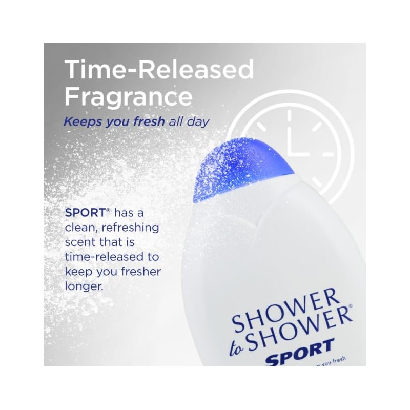 Shower To Shower Powder 13 Ounce Sport (2 Pack)
