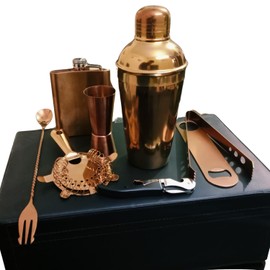 Premium Cocktail Shaker Set - 24-Piece Bartender Kit with Stainless Steel Shaker, Jigger, Muddler, Mixing Spoon, and Stand - Professional Bar Tools for Home and Bar Use