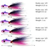 AGOOL 4pcs Bucktail Jig Saltwater Fishing Lures Fluke Fishing Lure