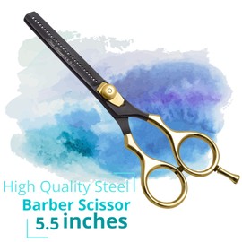 Wishbeauty 5.5" Professional Scissor for Hair Cutting Thinning, Hair Dressing Thinning Shear Scissors UK Shears for Hair Cutting, Salon Barber Scissor