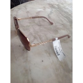 JESSICA SIMPSON 5359 GOLD Rose NUDE TAN AVIATOR MIRROR SHADES Sunglasses