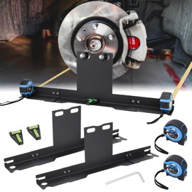 Wheel Alignment Tool Plates: Heavy Duty Toe Alignment Plates, No Caliper Removal Needed, Automotive Alignment Tools with Imperial Tape Measures, Compatible with Most Cars, Trucks, and SUVs