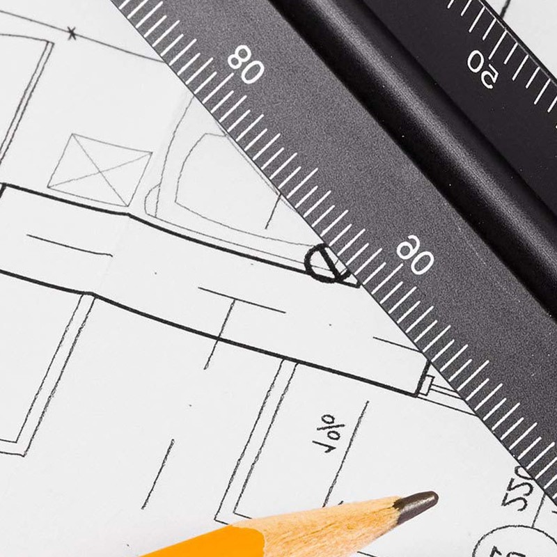 Architectural Scale Ruler, 12" Aluminum Architect Scale, Triangular Scale, Scale