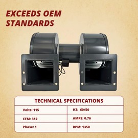 Dayton 1TDR5 HVAC Direct-Drive Blower Fan Motor for Fasco 7063-5182 & 50756-D500. OEM Caliber