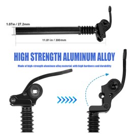 Bicycle Seat Post, Bicycle Seat Post for 27.2/28.6 x 300/350/400 mm, Spring Spring Seat Post Made of Aluminium Alloy for MTB Road Bike BMX eBike (Black, 27.2 x 400 mm)