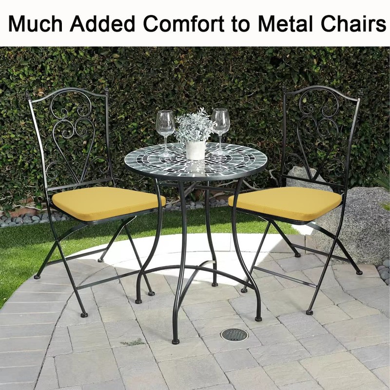 BUYUE 14" Metal Chair Cushion with Magnetic 1 Piece, Luxury