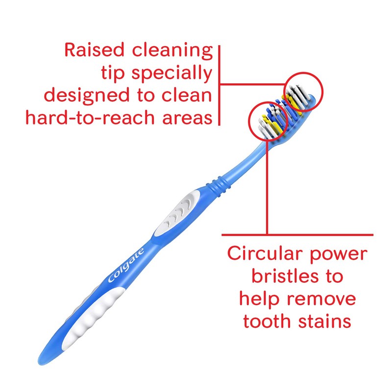 Colgate Extra Clean Full Head Toothbrush, Medium - 4 Count