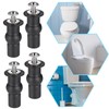 4 Pcs Universal Toilet Seat Fittings, Toilet Seat Hinges Screws