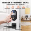 VEVOR Fingerprint Door Lock, with Fingerprint/Keypad Code/Key, One-Time and Anti-Peeking