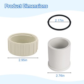 GAQUECY 350157 Union Replacement Kit for Pentair Superflo & SuperFlo Variable Speed Pool Pump, Pool Pump Union for Pentair Superflo (2 Pack)