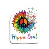 Hippie Soul Magnet for Refrigerator Locker Toolbox Car White Board