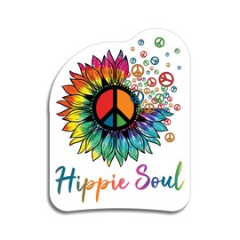 Hippie Soul Magnet for Refrigerator Locker Toolbox Car White Board Ammo Can - 5 Inches at Largest Point - KCM3083