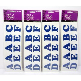 Fashion Art (4) Horizon Next Style Fashion Art 1" Iron On Letters Navy 40 Pieces Each