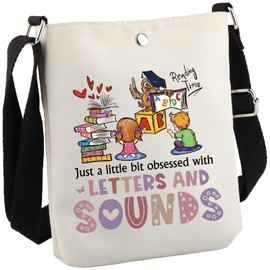 GJTIM Reading Coach Teacher Interventionist Specialist Literacy Gift literacy education gift Phonics Gift Zipper Pouch Makeup Bag (Letters and Sounds CB)