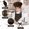 BOUBONI Kids Apron and Chef Hat Set Adjustable Cooking Art