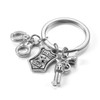 Jovivi Alloy Keyring with Handcuffs Piston Shield Pendant Key Ring