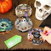 Axquilon 8 Pcs Halloween Diamond Art Coasters Kit for Adults
