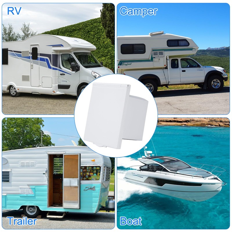 Jadeshay 16amp Socket, 220V-240V Caravan Outdoor Socket Waterproof Mains Flush