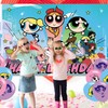 Girls of Powerpuff Birthday Party Backdrop Photo Background Cartoon Girls