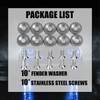 JNNJ 10 Pieces M6 Mudguard Washer Engine Compartment Dress Up