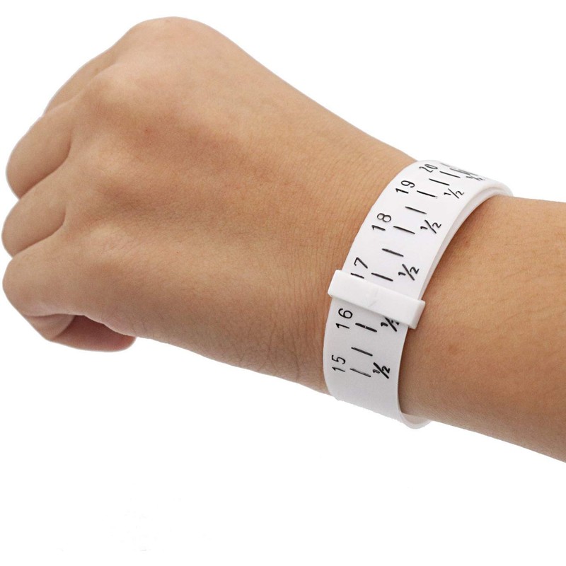 HEYMOUS Wood Bracelet Mandrel Round Plastic Wrist Sizer with Jewelers