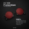 KALIYADI Round Polarized Sunglasses for Men Women Retro Metal Hippie