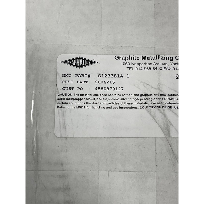Graphalloy S123381A-1 Graphite Bearing Bushing. Price per each