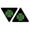 Set of 2 3D Resin Stickers Compatible with Alfa Romeo Leaf Green Size 6cm A-026 (Black)