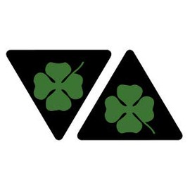 Set of 2 3D Resin Stickers Compatible with Alfa Romeo Leaf Green Size 6cm A-026 (Black)