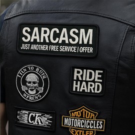 Sarcasm Just Another Free Service I Offer Embroidered Iron on Patch Biker Motorcycle Jacket Backpack Vest