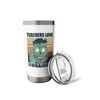Retro Teachers Love Brains Zombie Stainless Steel Insulated Tumbler