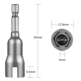 Power Wing Nut Driver Slot Wing Nuts Drill Bit Socket Wrench Tool 1/4" Hex Shank Drills Bits for Panel Nuts Screws Hook Bolt（Pack of 2）