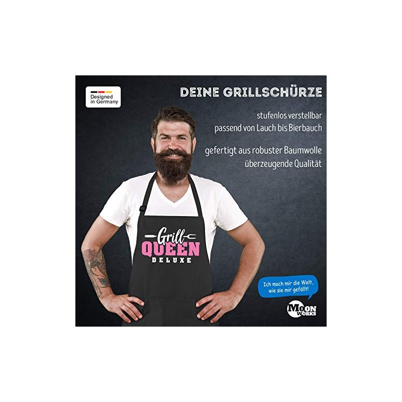 MoonWorks® BBQ Apron for Women with Saying Dressed to Grill