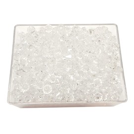 Bicone Beads, Crystal, Bicone Rhombus Faceted Acrylic Beads, 10 x 10 mm, Pack of 150